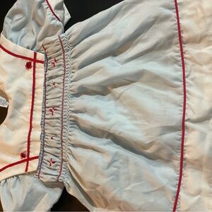 PIONEER Light Blue Fabric with Red Embroidery
